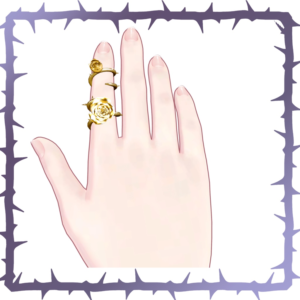 【VRC想定】Elegant Rose Ring【指輪】