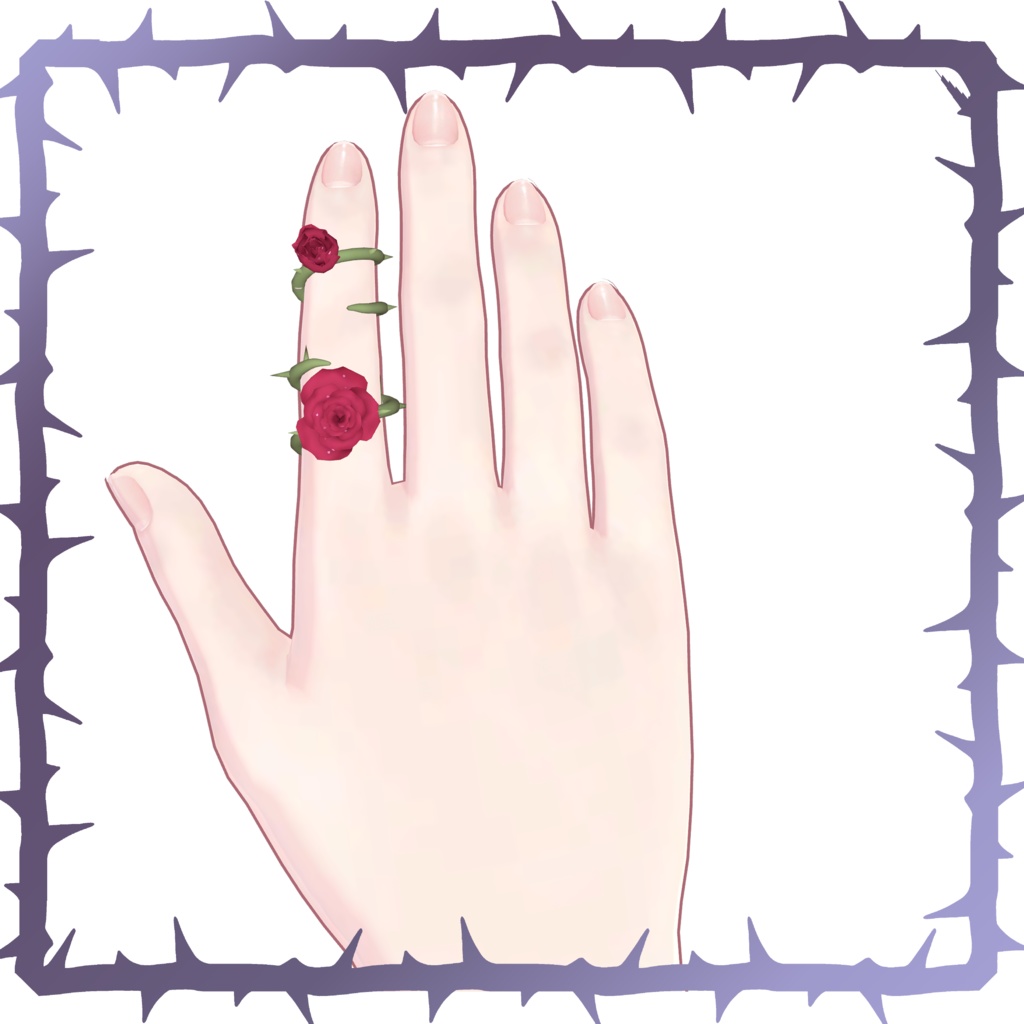 【VRC想定】Elegant Rose Ring【指輪】