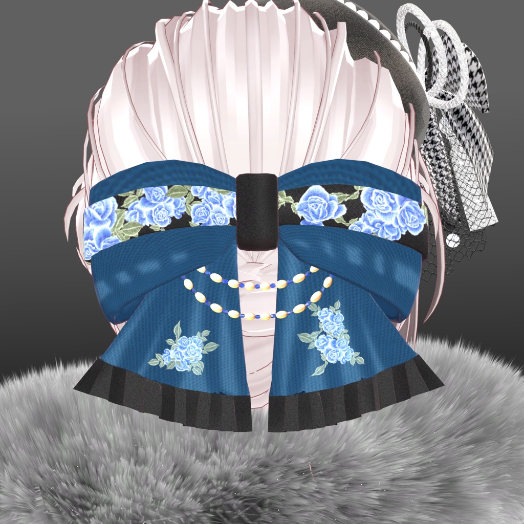 【VRCアバター想定】はんなり和風りぼん