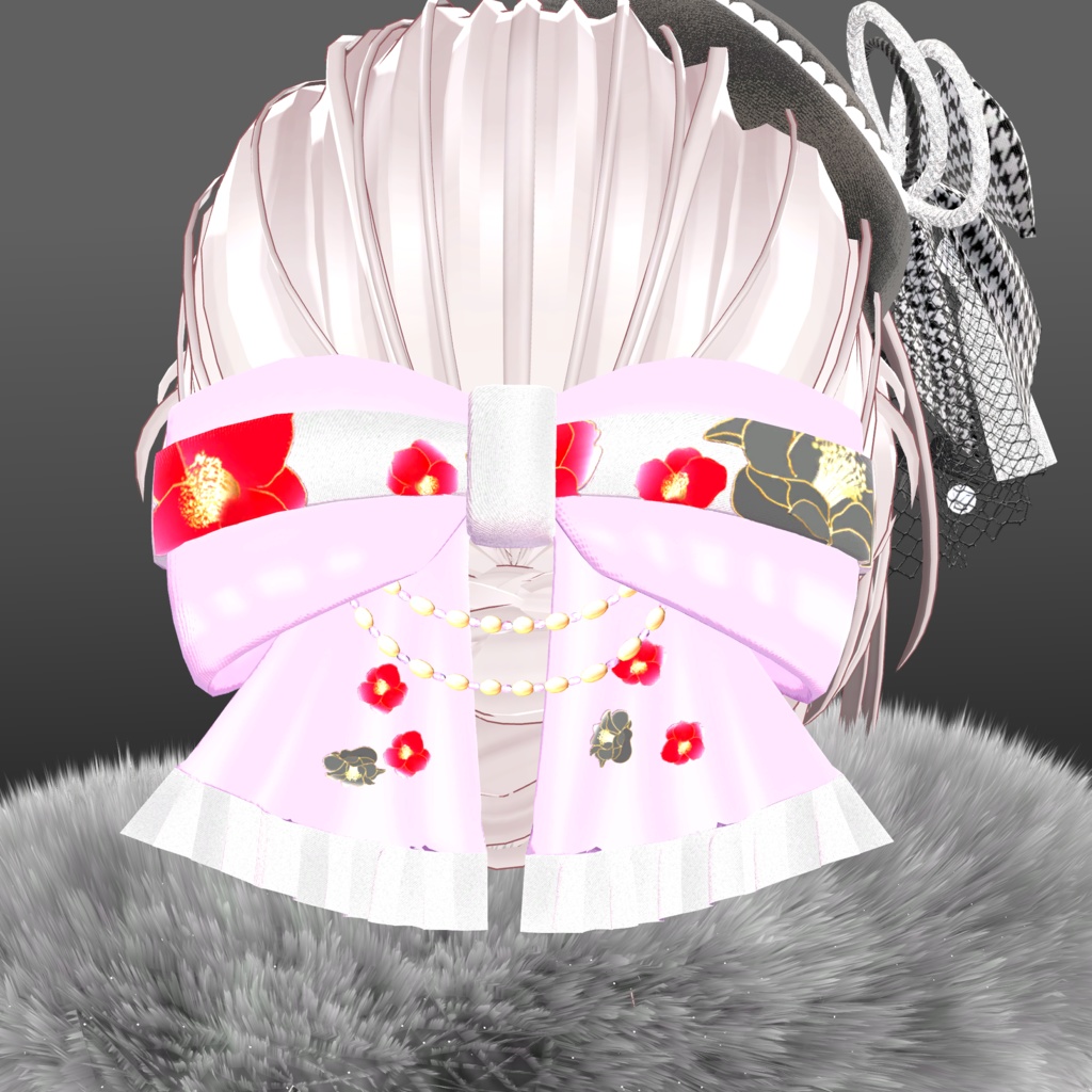 【VRCアバター想定】はんなり和風りぼん