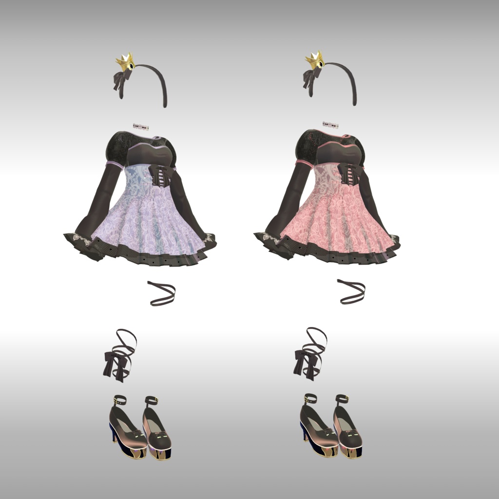 【3アバター】おでかけドレス【衣装】