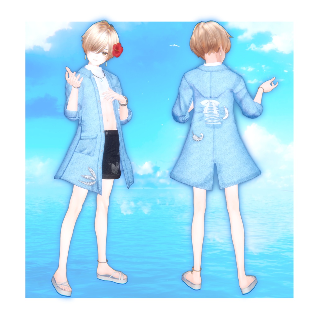 【セール中】SummerVacationShirt【3アバター】