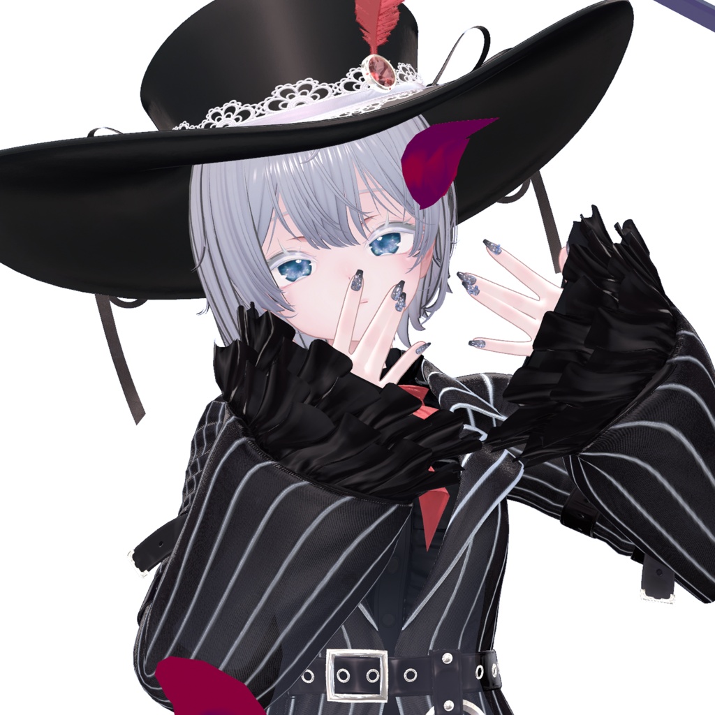 【VRC対応5アバター】IceCrystalNail【ネイルチップ】