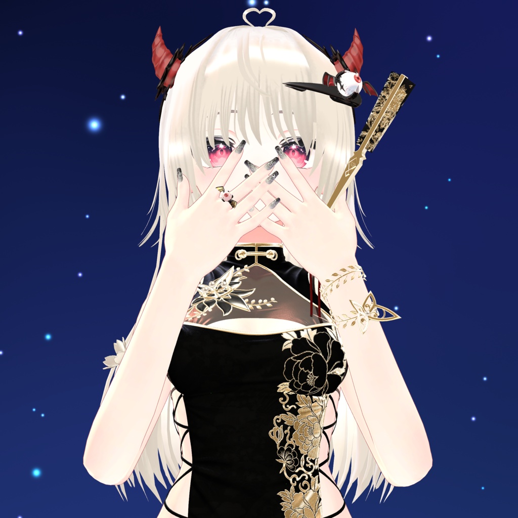 【指輪&ヘアアクセサリー】DevilSet【MA対応・調整必要】