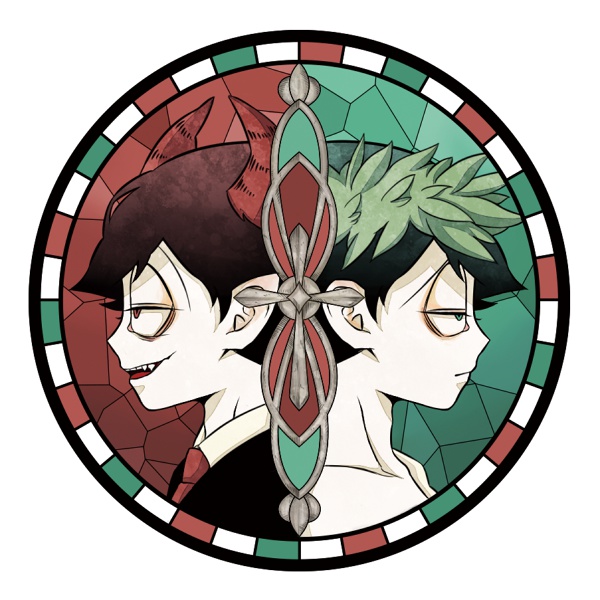 宗教松ステンドグラス風アクリルキーホルダー