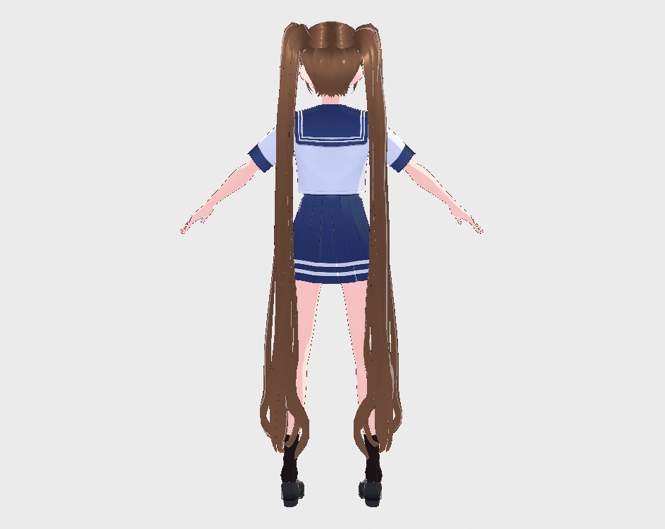 【Vroid】Long Twin Tails Hair ツインテール Present