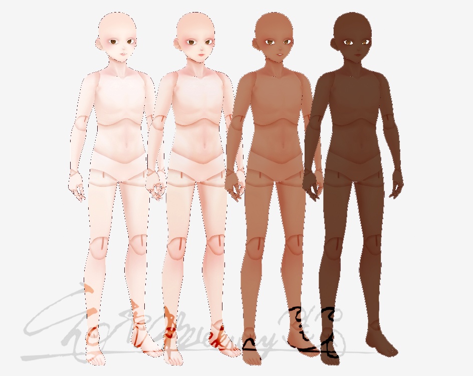 【Vroid】BJD Doll Skin Texture (BJD人形の肌)