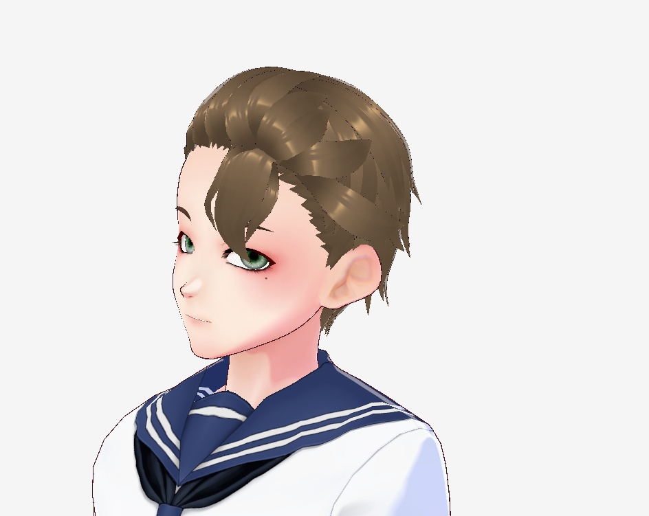 【Vroid】Short Hair (+-Bang) 短い髪2 Present