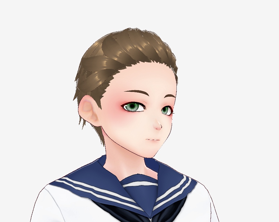 【Vroid】Short Hair (+-Bang) 短い髪2 Present