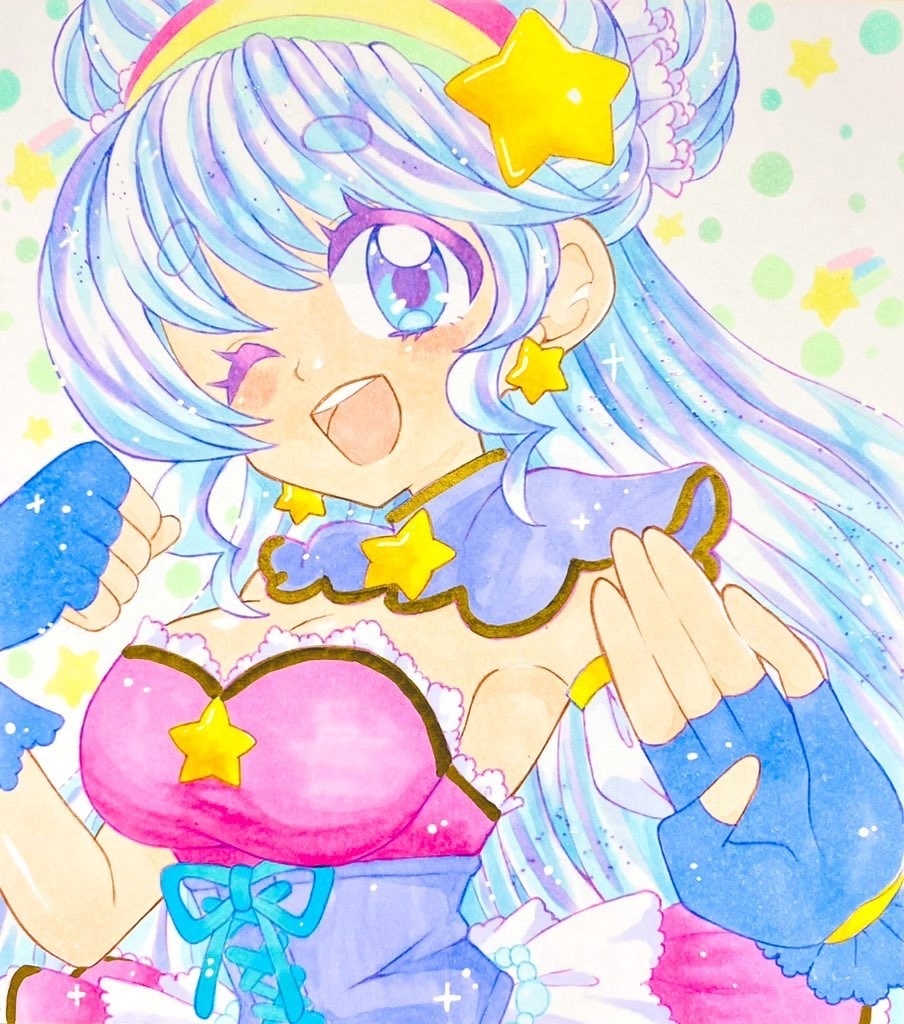 アナログ色紙：ぎゃらくし〜ちゃいな