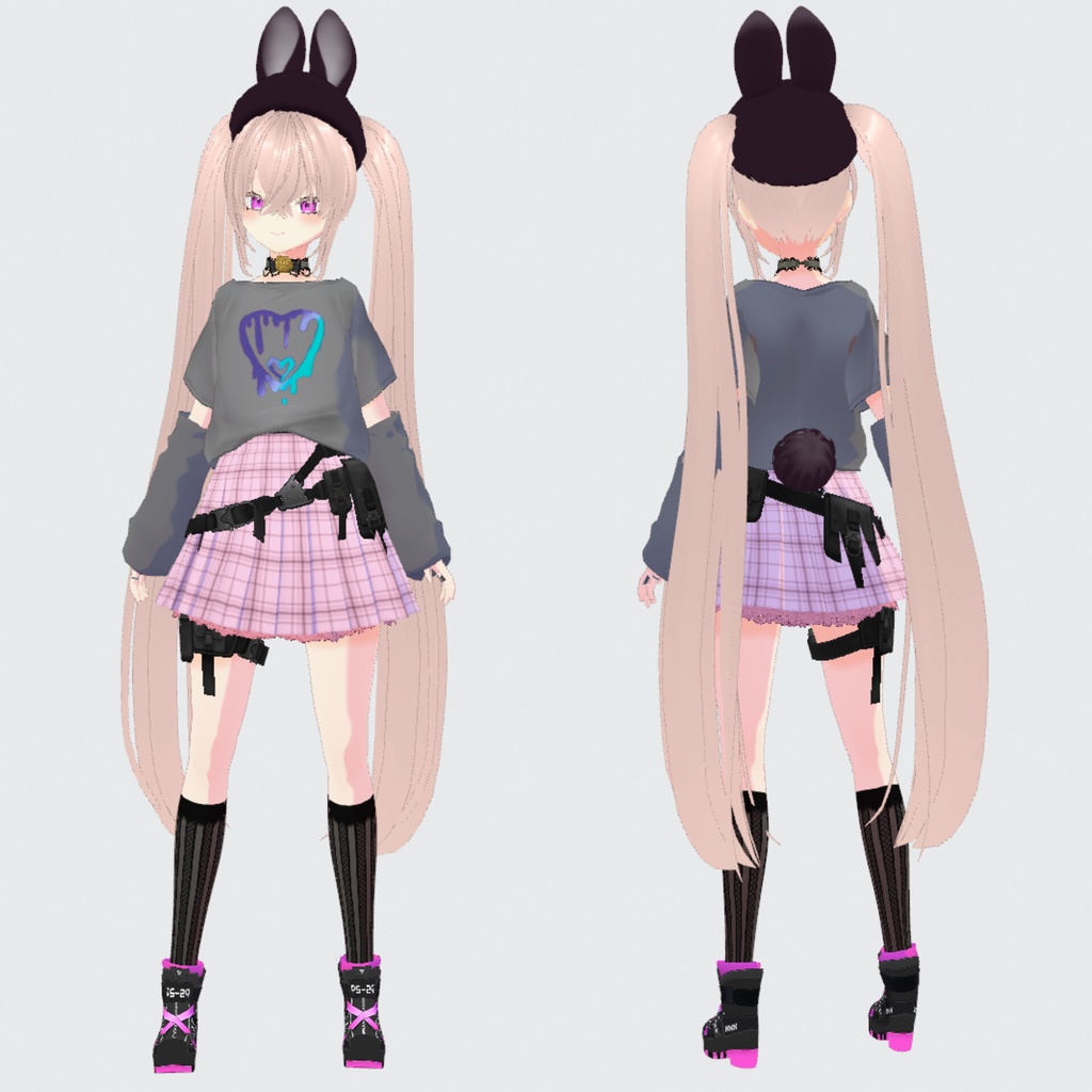 無料!【オリジナル3Dモデル】らぶうさ【VRC想定】