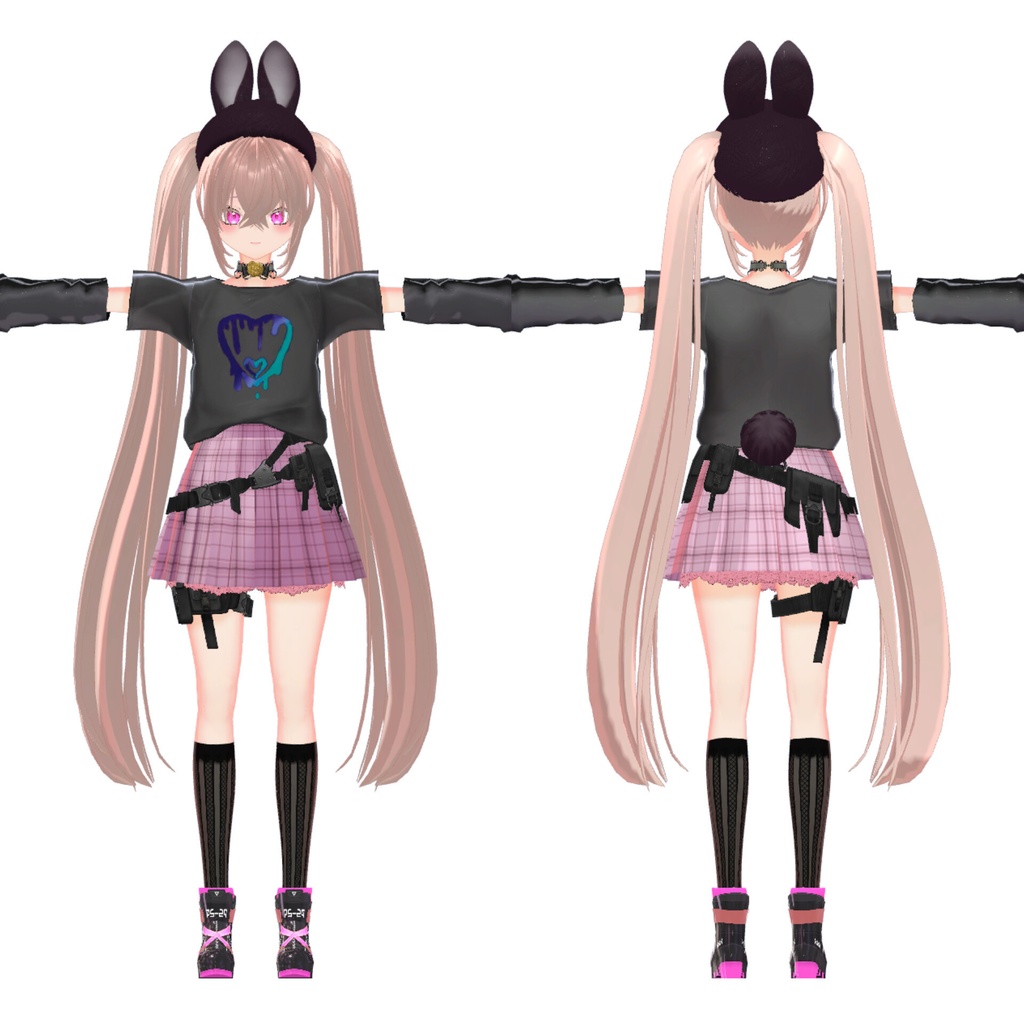 無料!【オリジナル3Dモデル】らぶうさ【VRC想定】