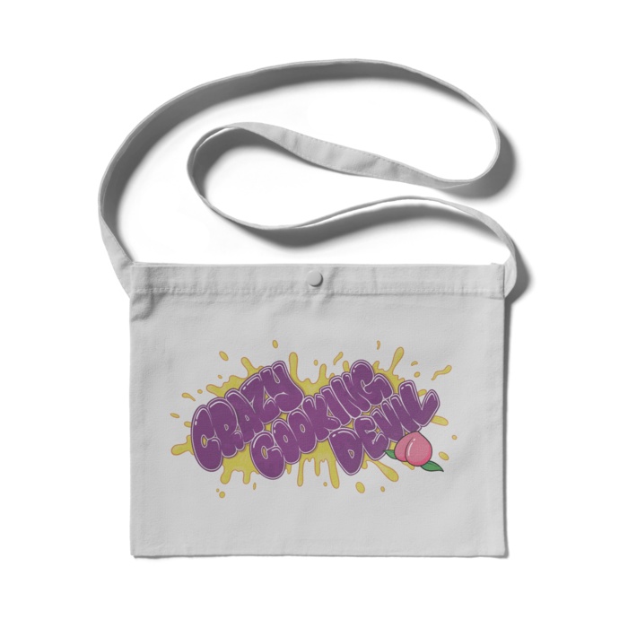 CRAZY COOKING DEVIL ロゴサコッシュ【紫桃あのん_活動3周年記念グッズ】