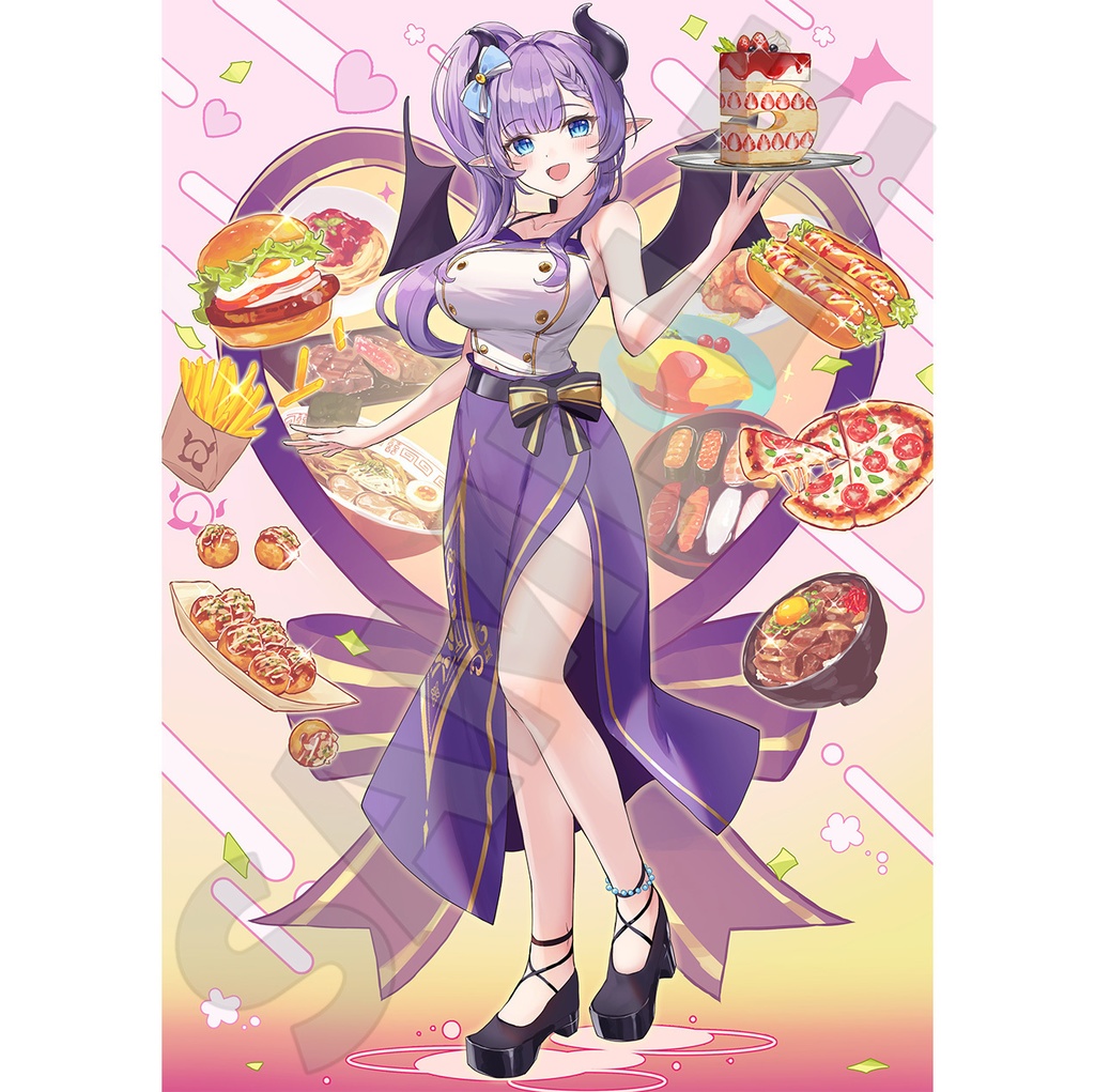 これ以上たべれないぜあのんちゃん【紫桃あのん_2024年誕生日グッズ】