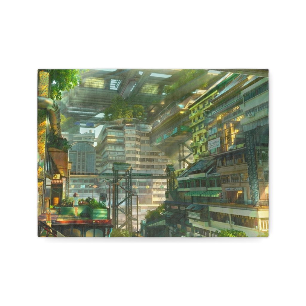 休日の散歩のキャンバスF4サイズ