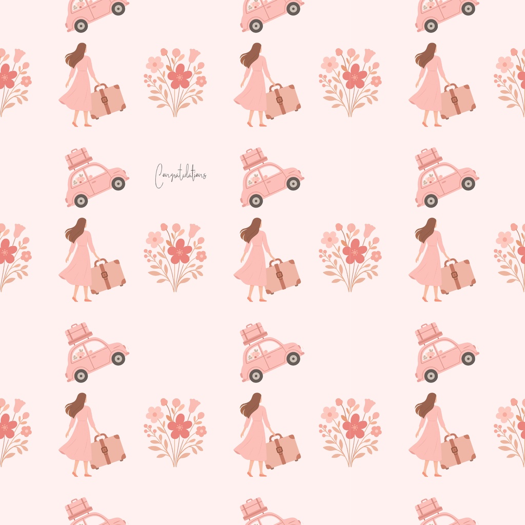 お祝い・門出のデジタルペーパー2種（ピンク・白）