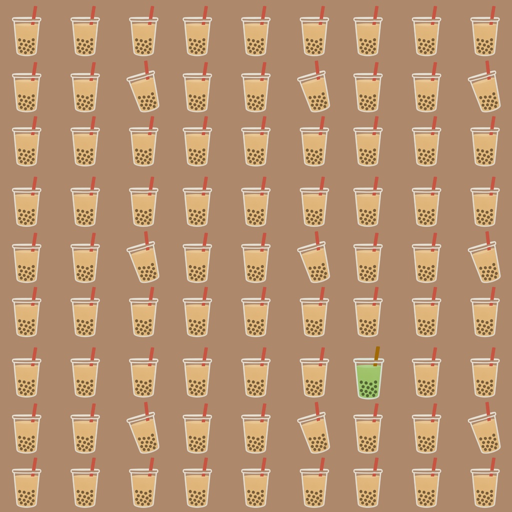 タピオカミルクティ　デジタルペーパー2種(ベージュ・白）