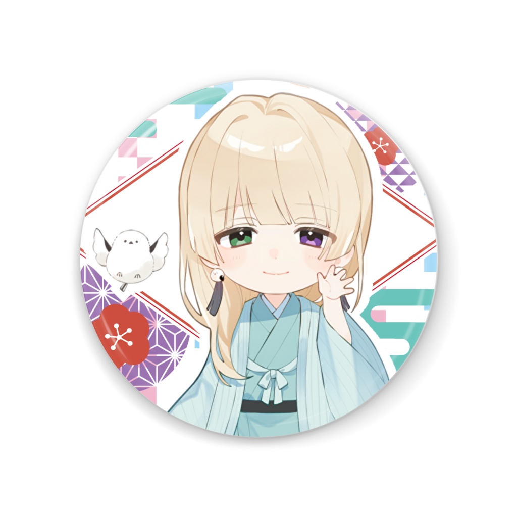 にっこり ちび紬 【缶ミラー56mm】