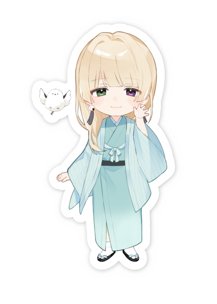 にっこりちび紬 スマホステッカー【37 x 63mm】