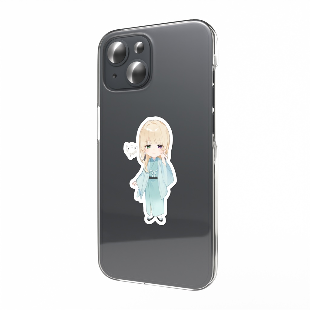 にっこりちび紬 スマホステッカー【37 x 63mm】
