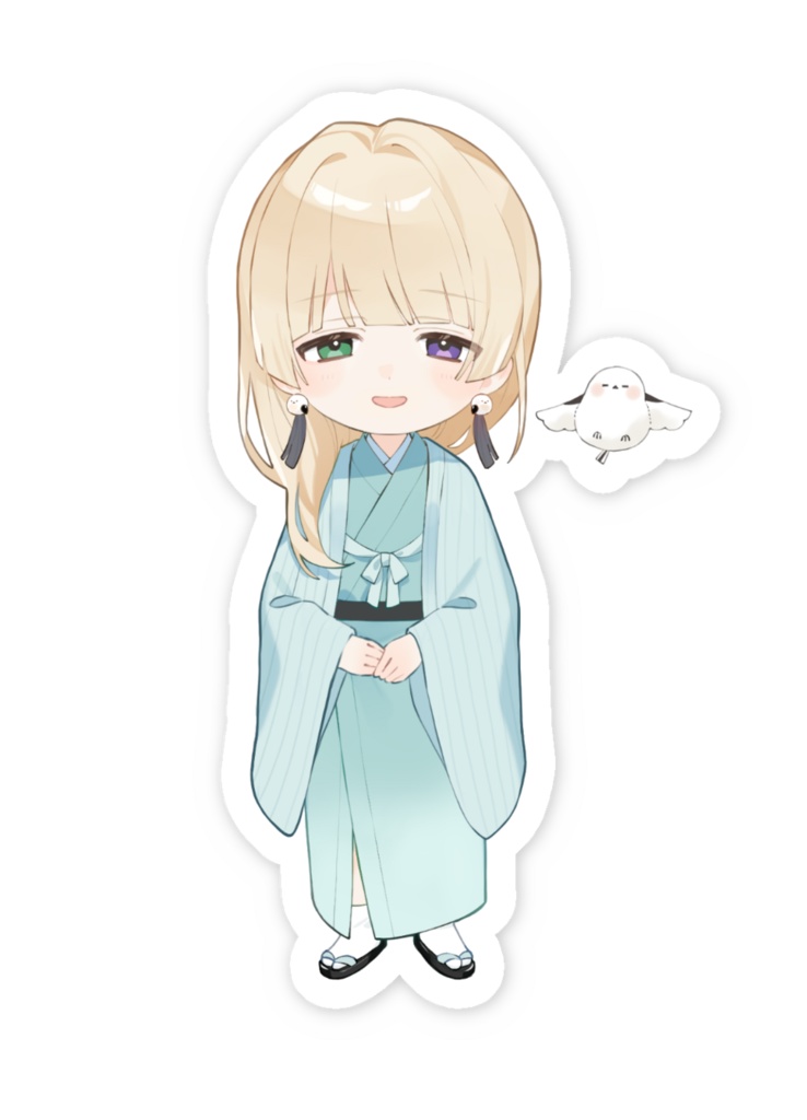 ねむねむちび紬 スマホステッカー【30 x 63mm】