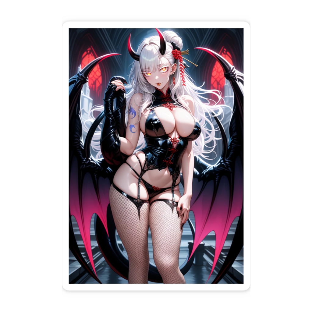 悪魔っ娘ステッカー