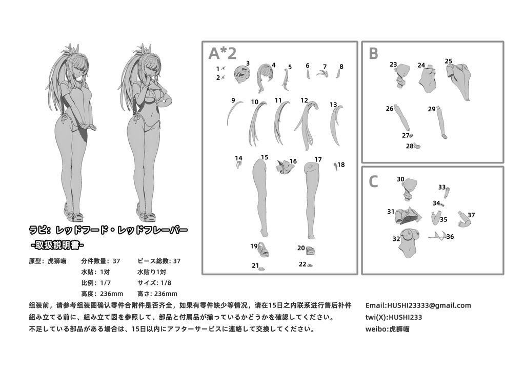 『NIKKE ラピ:レッドフード・レッドフレーバー(rapi)』 ガレージキット