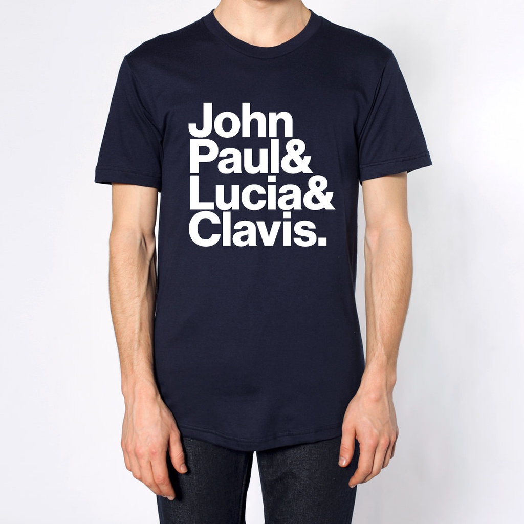 【完売】「ジョン・ポール&ルツィア&クラヴィス.」T シャツ (Navy)
