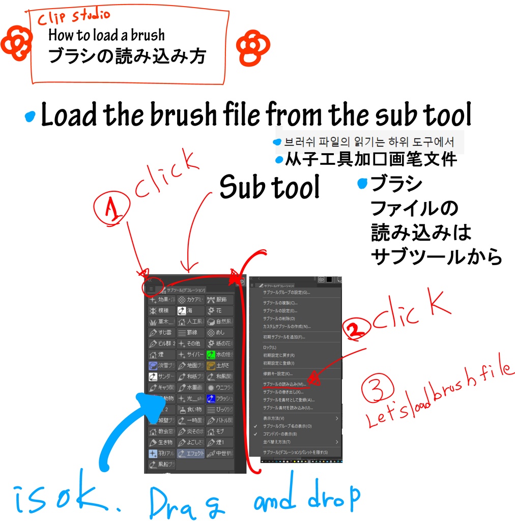 素材 クリスタ用 細影ブラシ5種 Psd画像 素材をどうぞ Booth