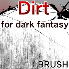 素材クリップスタジオ　汚しブラシ Dirt for dark fantasy