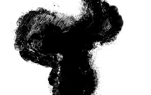 素材クリップスタジオ 黒煙03 BLACK SMOKE