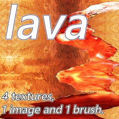 素材クリップスタジオ　溶岩Lava