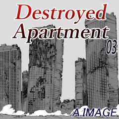 素材クリップスタジオ　破壊されたアパートメント03