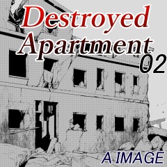 素材クリップスタジオ　破壊されたアパートメント02