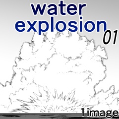 素材クリップスタジオ　水爆発01