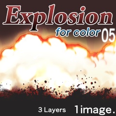 素材クリップスタジオ　爆発05カラー