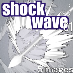 素材クリップスタジオ　衝撃波01 Shock wave
