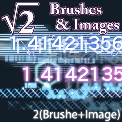 素材クリップスタジオ　√２ブラシ＆画像