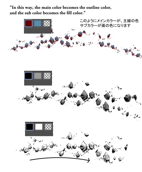 素材クリップスタジオ 飛び散る瓦礫05