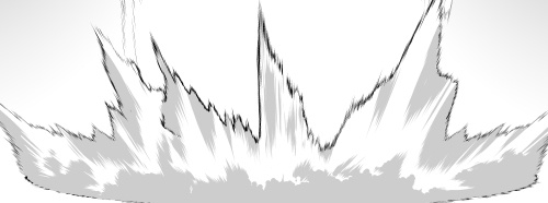 素材クリップスタジオ モノクロの爆発29