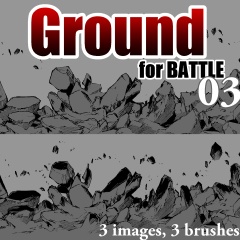 素材クリップスタジオ　戦闘地面03
