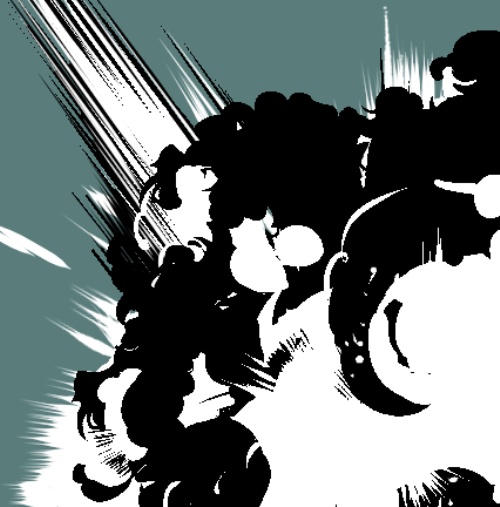 素材クリップスタジオ モノクロの爆発31