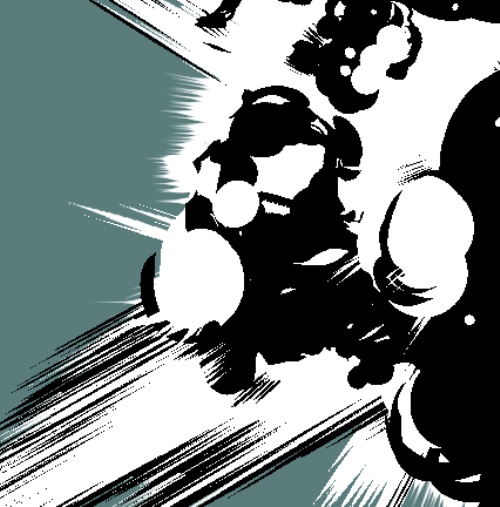 素材クリップスタジオ モノクロの爆発31