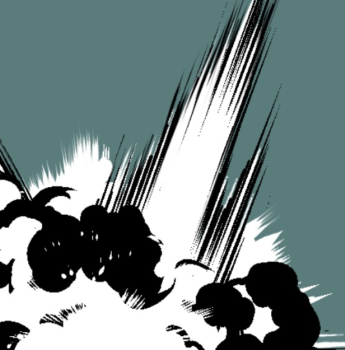 素材クリップスタジオ モノクロの爆発31