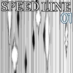 素材クリップスタジオ　スピード線01