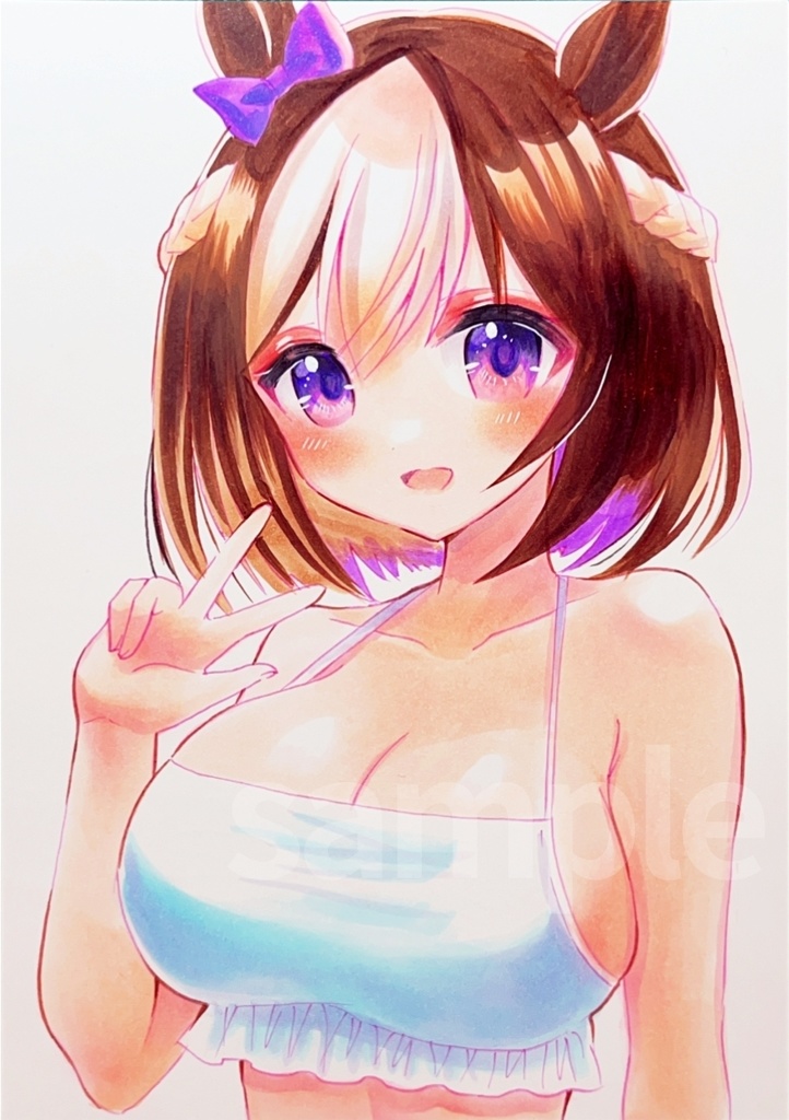《 スペシャルウィーク》 ウマ娘 アナログ原画 手描きイラスト A5