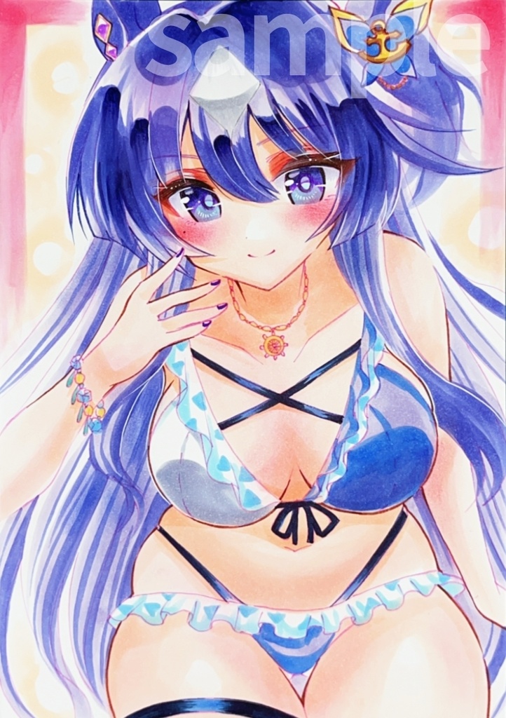 《  ヴィルシーナ  》 ウマ娘 アナログ原画 手描きイラスト A5