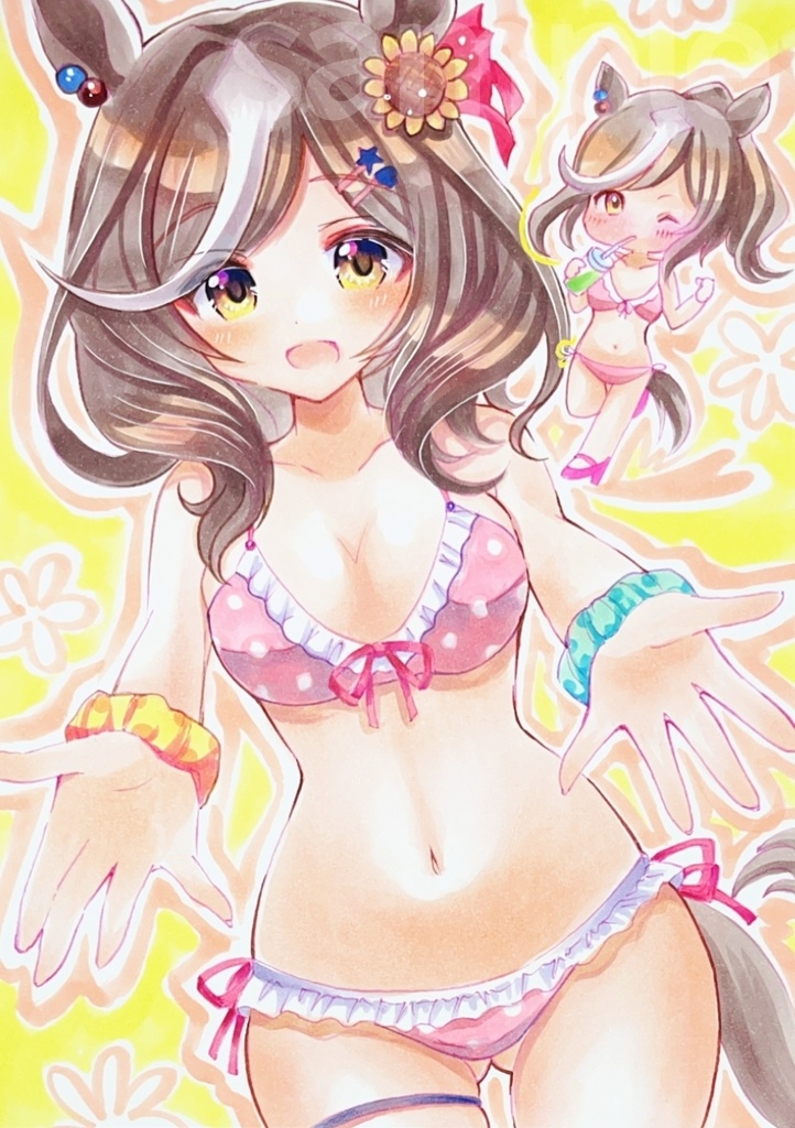 《  マチカネタンホイザ  》 ウマ娘 アナログ原画 手描きイラスト A5