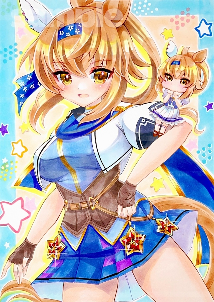 【 ウマ娘 】 ★★★ フリオーソ ウマ娘プリティーダービー ☆ A4 アナログ原画 手描きイラスト