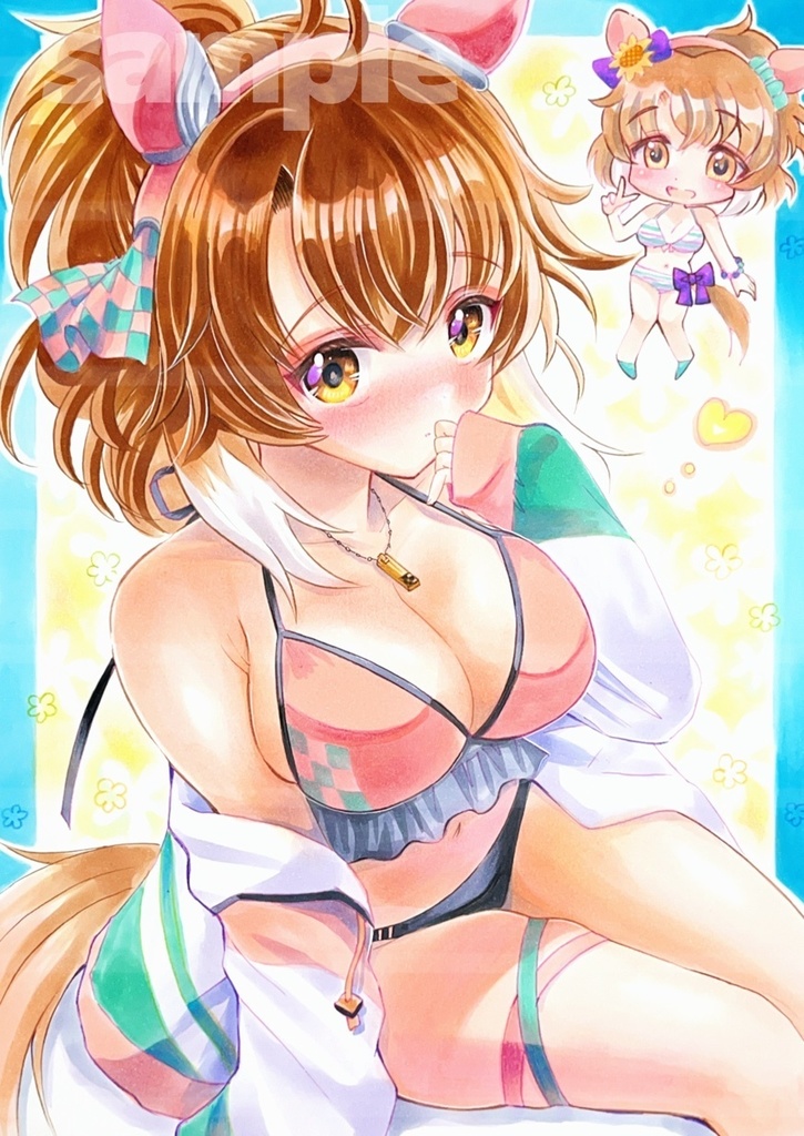 【 ウマ娘 】 ★★★  ダンツフレーム  ウマ娘プリティーダービー　アナログ原画　手描きイラスト　A4